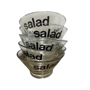 Wheaton 1970’s Typography Salad Bowls Set 5